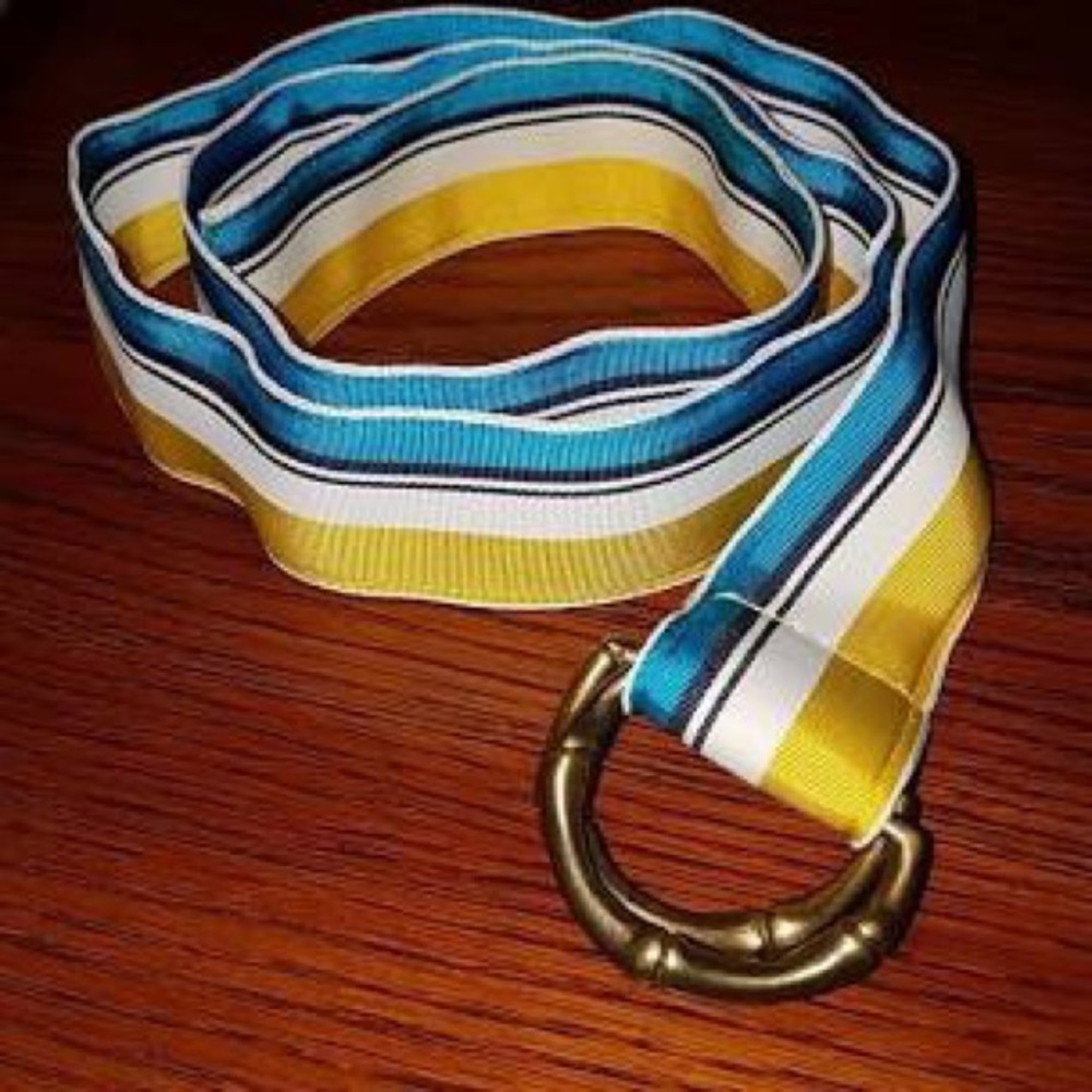 NWOT J. Crew Blue Grosgrain ribbon belt